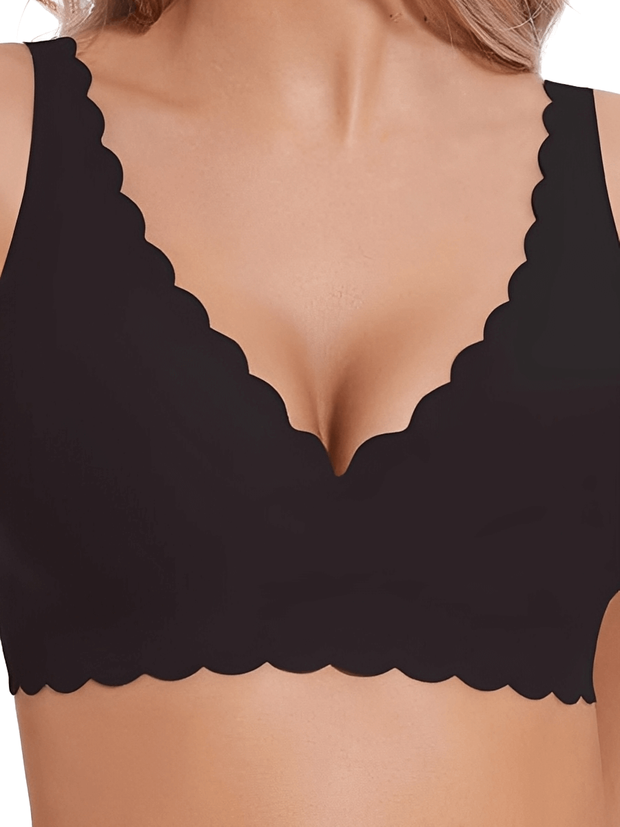 Scallop Seamless Wireless Bra | Gentle Lift All-Day Comfort - WearU