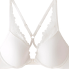 Lace Trim Front Closure Push-Up Bra | Plunge Neckline & Racerback Fit