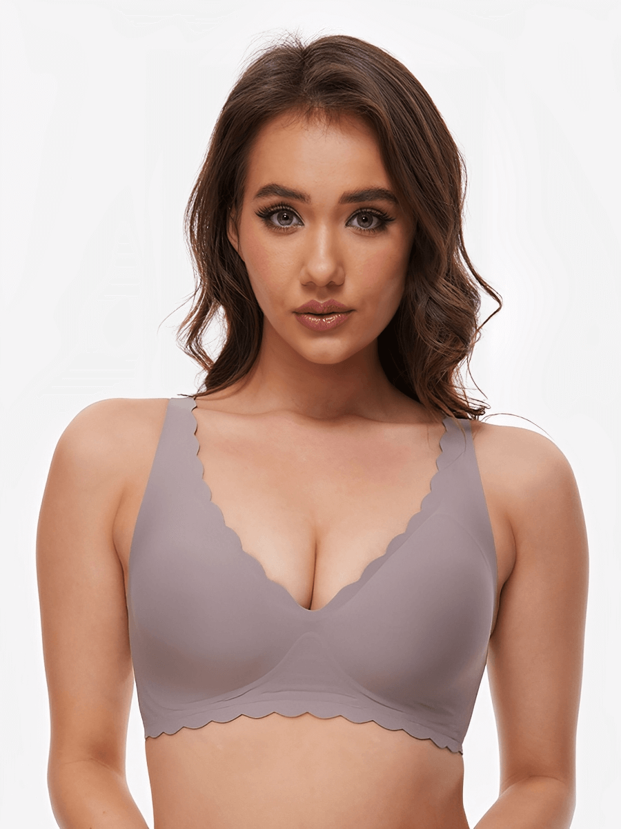 Scallop Seamless Wireless Bra | Gentle Lift All-Day Comfort - WearU
