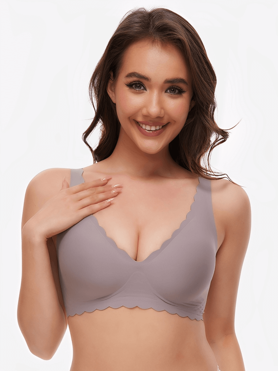Scallop Seamless Wireless Bra | Gentle Lift All-Day Comfort - WearU