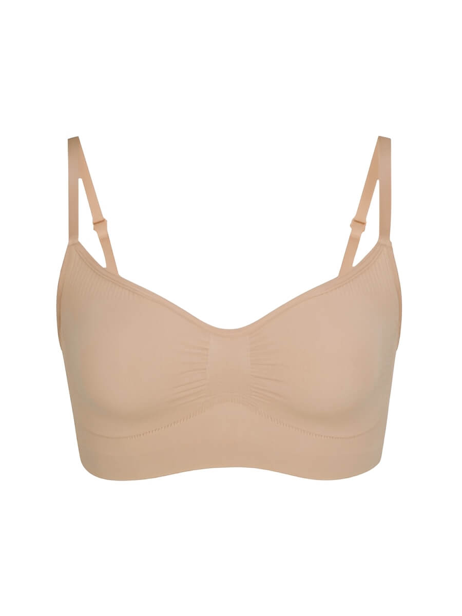 Ruched Breathable Wireless Bralette | Seamless Fit & Everyday Support - WearU