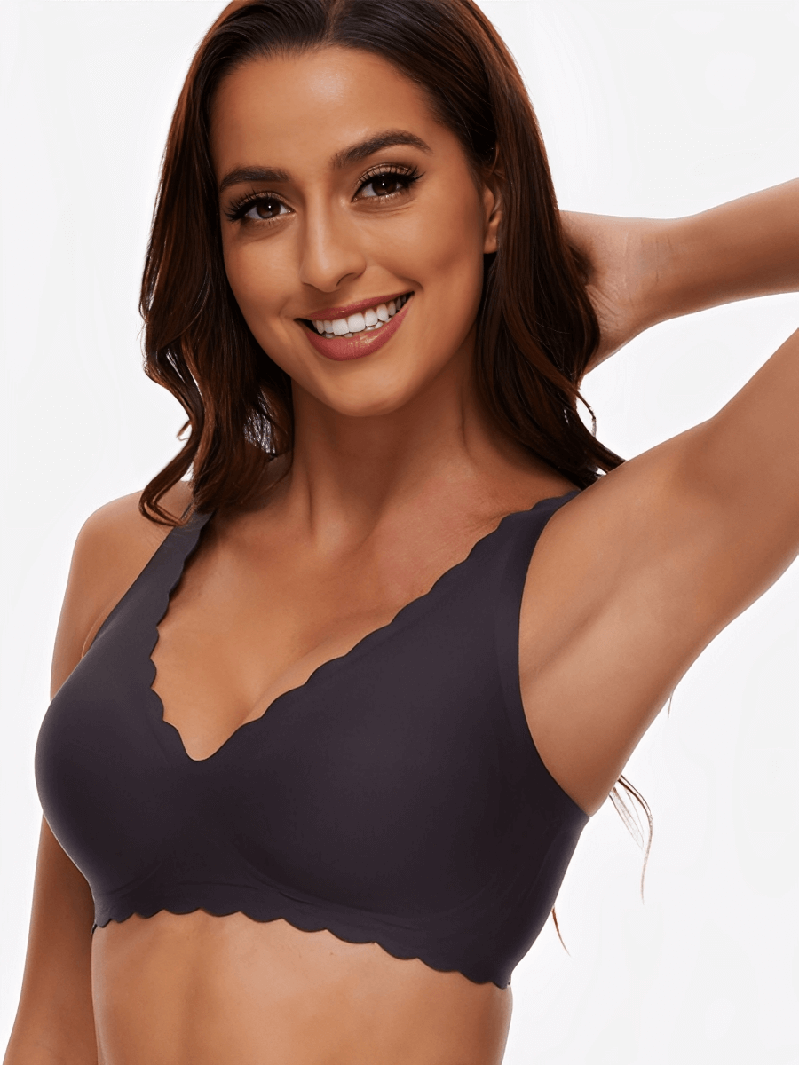 Scallop Seamless Wireless Bra | Gentle Lift All-Day Comfort - WearU