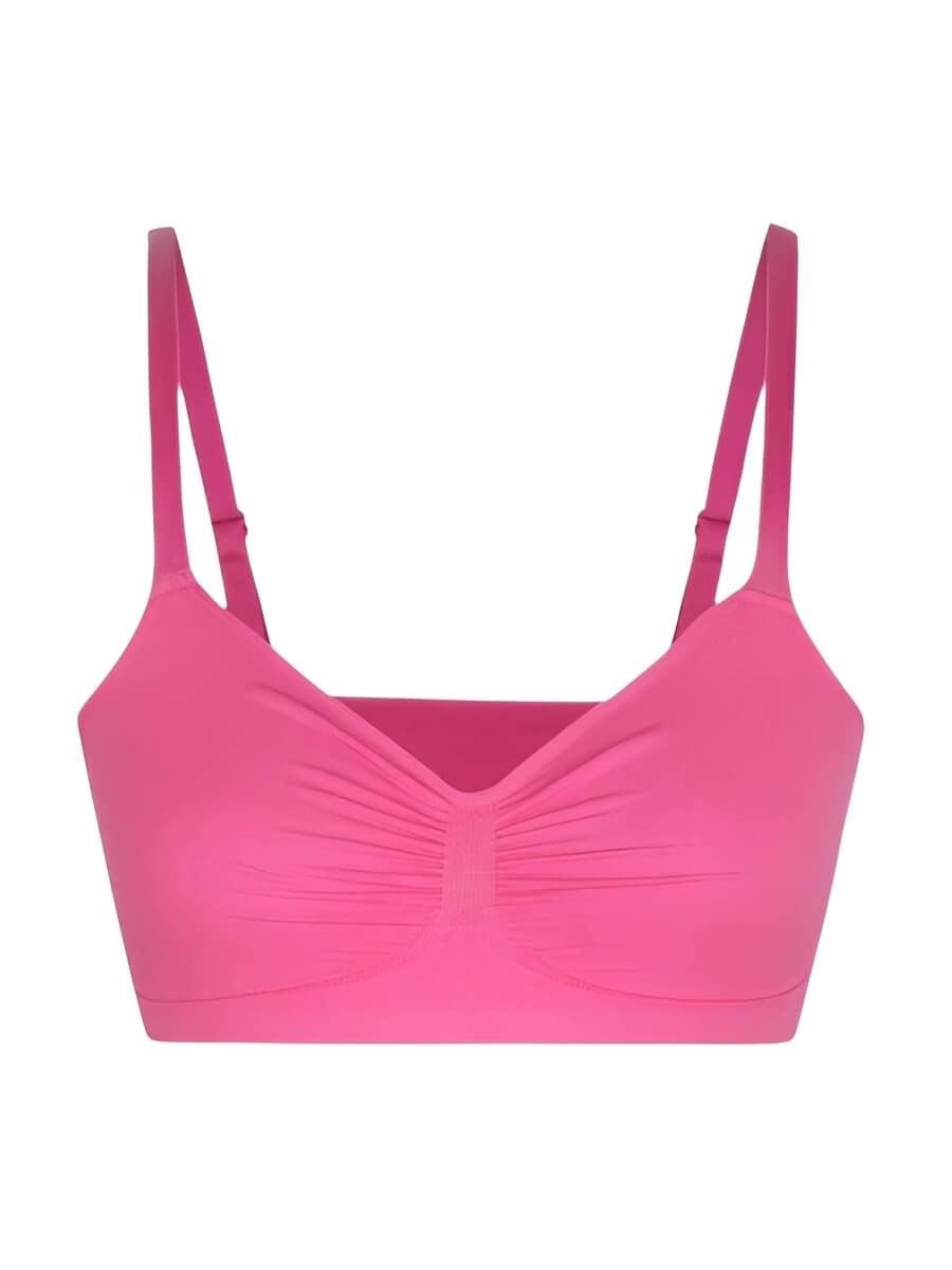 Ruched Breathable Wireless Bralette | Seamless Fit & Everyday Support - WearU