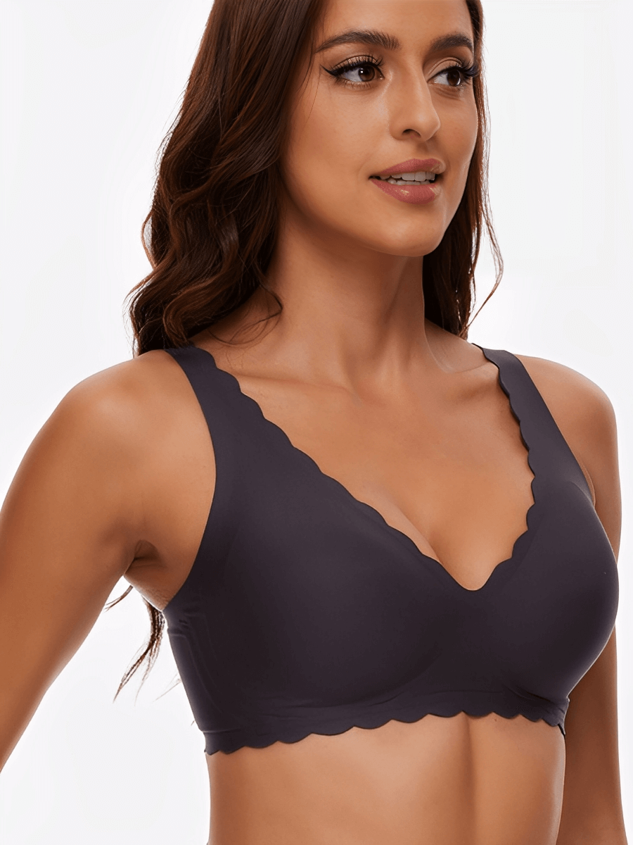 Scallop Seamless Wireless Bra | Gentle Lift All-Day Comfort - WearU