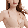 Lace Trim Front Closure Push-Up Bra | Plunge Neckline & Racerback Fit