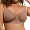 Ruched Breathable Wireless Bralette | Seamless Fit & Everyday Support - WearU