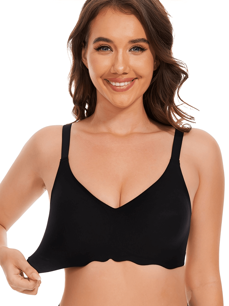 Seamless V-Neck Wireless Bra | Light Lift & Everyday Comfort