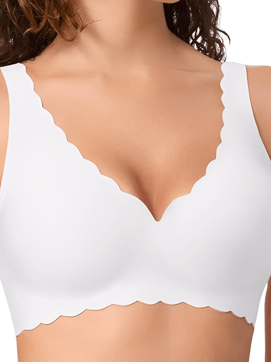Scallop Seamless Wireless Bra | Gentle Lift All-Day Comfort - WearU