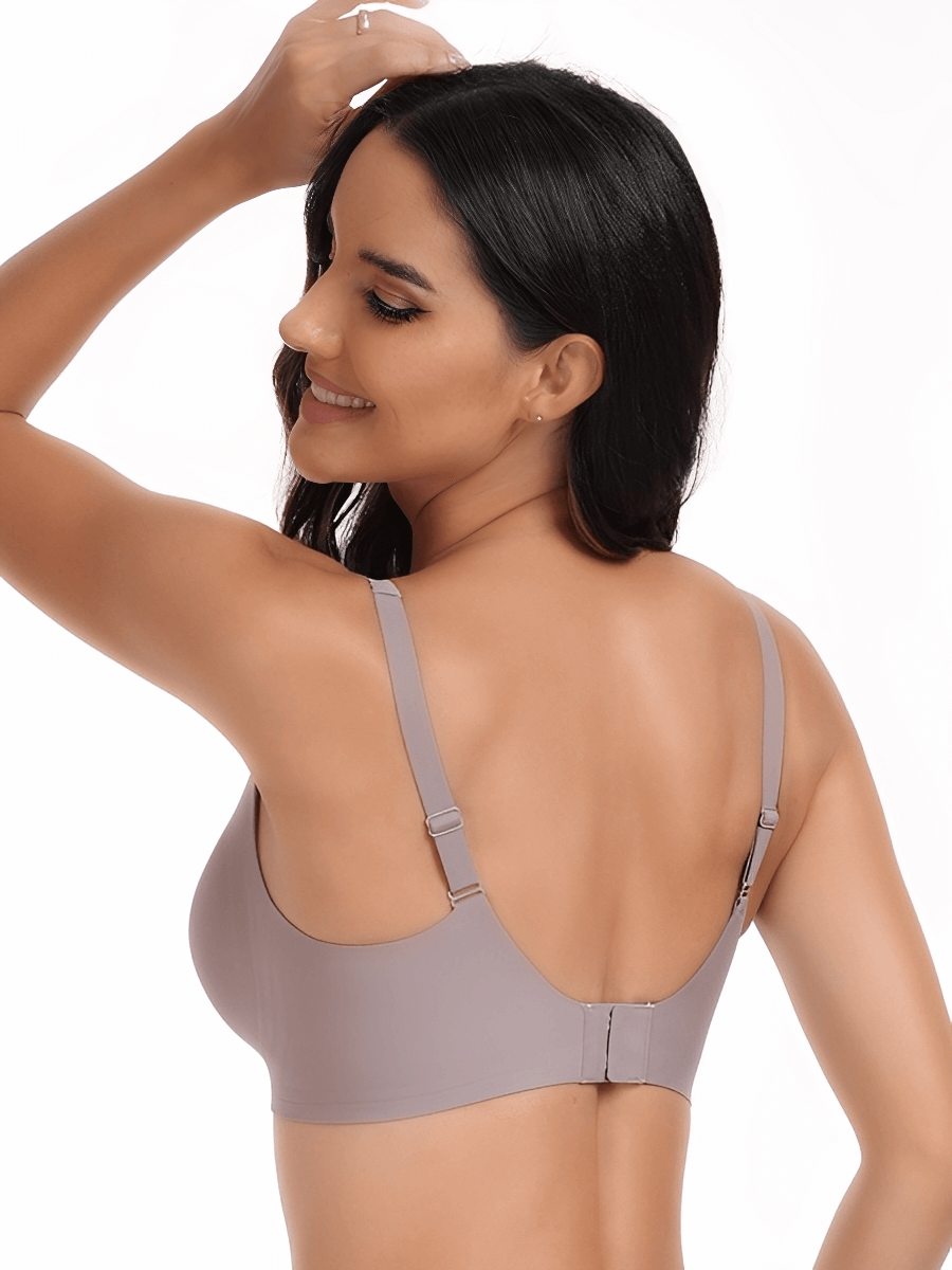 Seamless Deep V Wireless Bra | Sculpted Lift & Invisible Fit - WearU