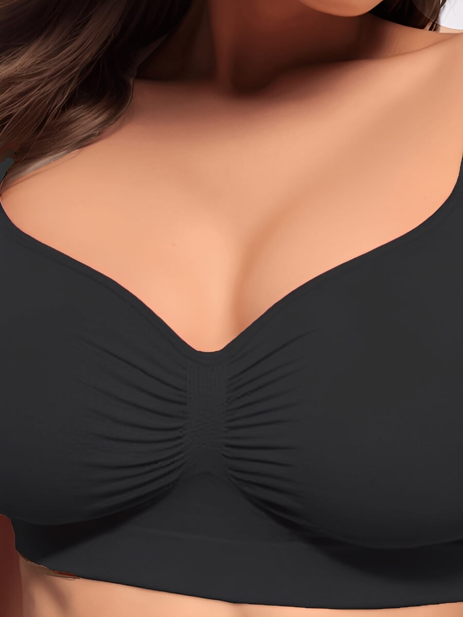 Ruched Breathable Wireless Bralette | Seamless Fit & Everyday Support - WearU