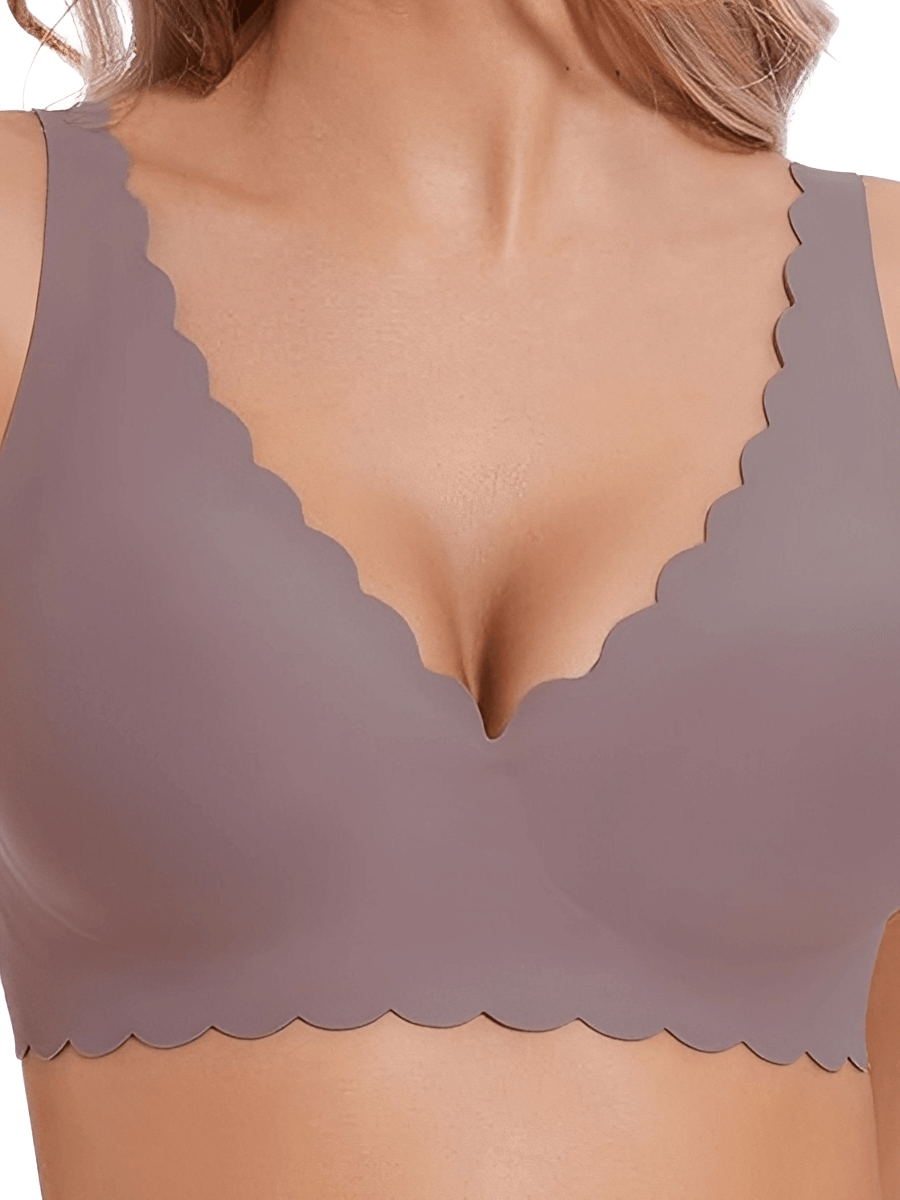 Scallop Seamless Wireless Bra | Gentle Lift All-Day Comfort - WearU
