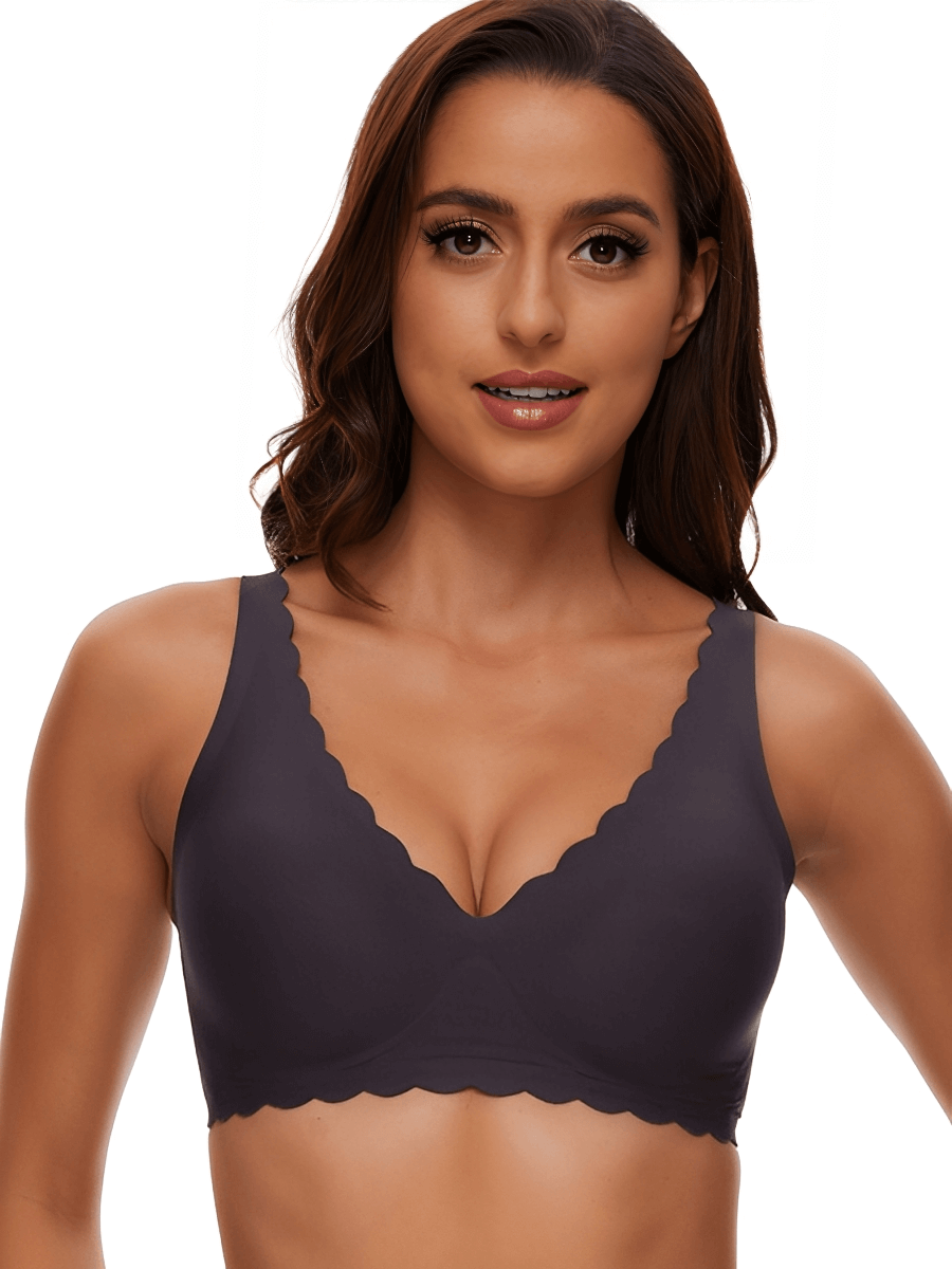 Scallop Seamless Wireless Bra | Gentle Lift All-Day Comfort - WearU