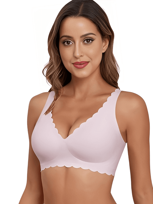 Scallop Seamless Wireless Bra | Gentle Lift All-Day Comfort - WearU