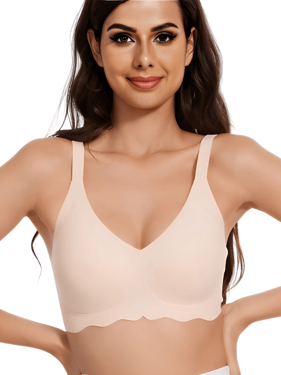 Seamless V-Neck Wireless Bra | Light Lift & Everyday Comfort