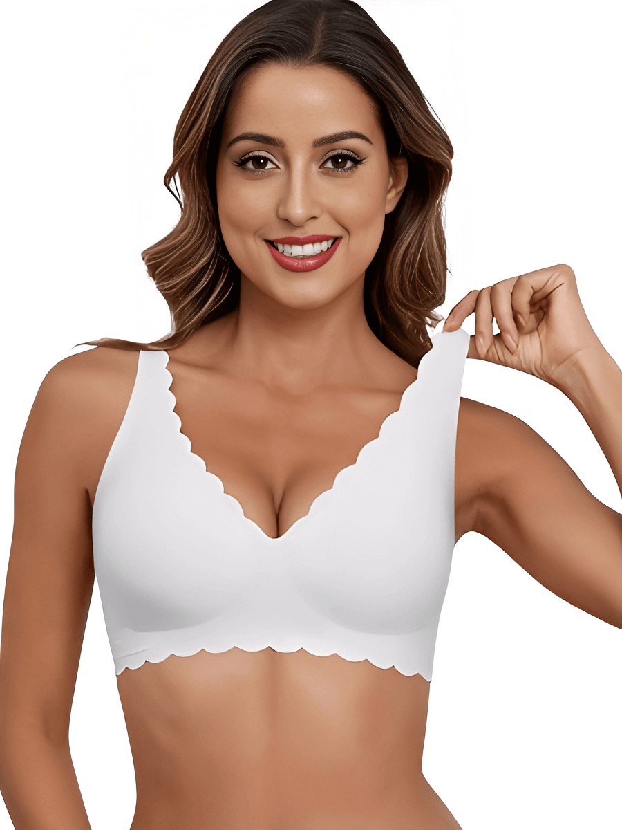 Scallop Seamless Wireless Bra | Gentle Lift All-Day Comfort - WearU